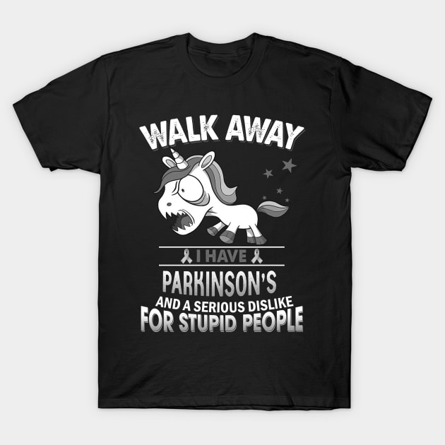 funny Parkinson's grumpy unicorn warrior T-Shirt by TeesCircle